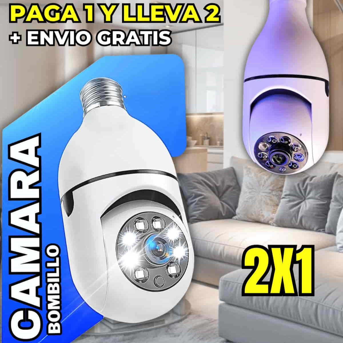 2X1 EN CÁMARA DE VIGILANCIA INTELIGENTE (V380 PRO)